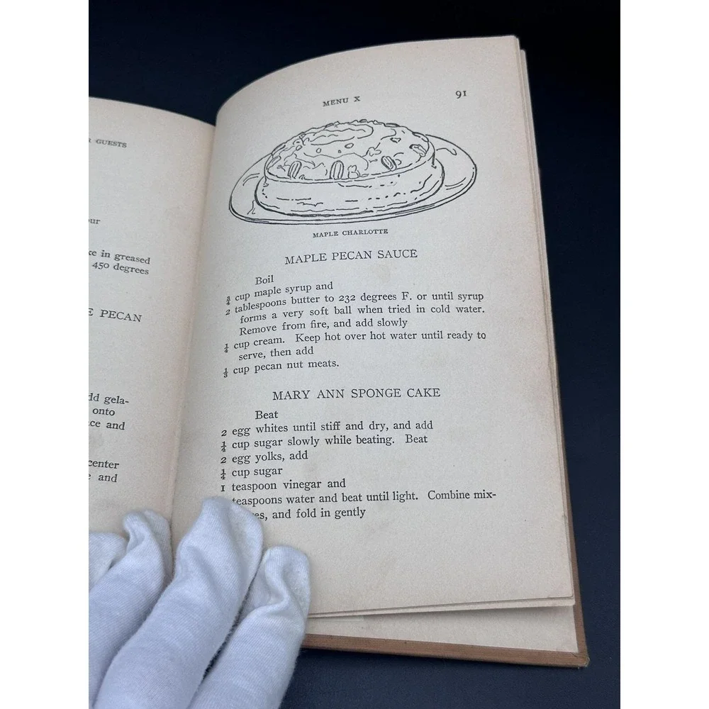 For Luncheon And Supper Guests By Alice Bradley 1923 Edition Ten Menus Hardcover